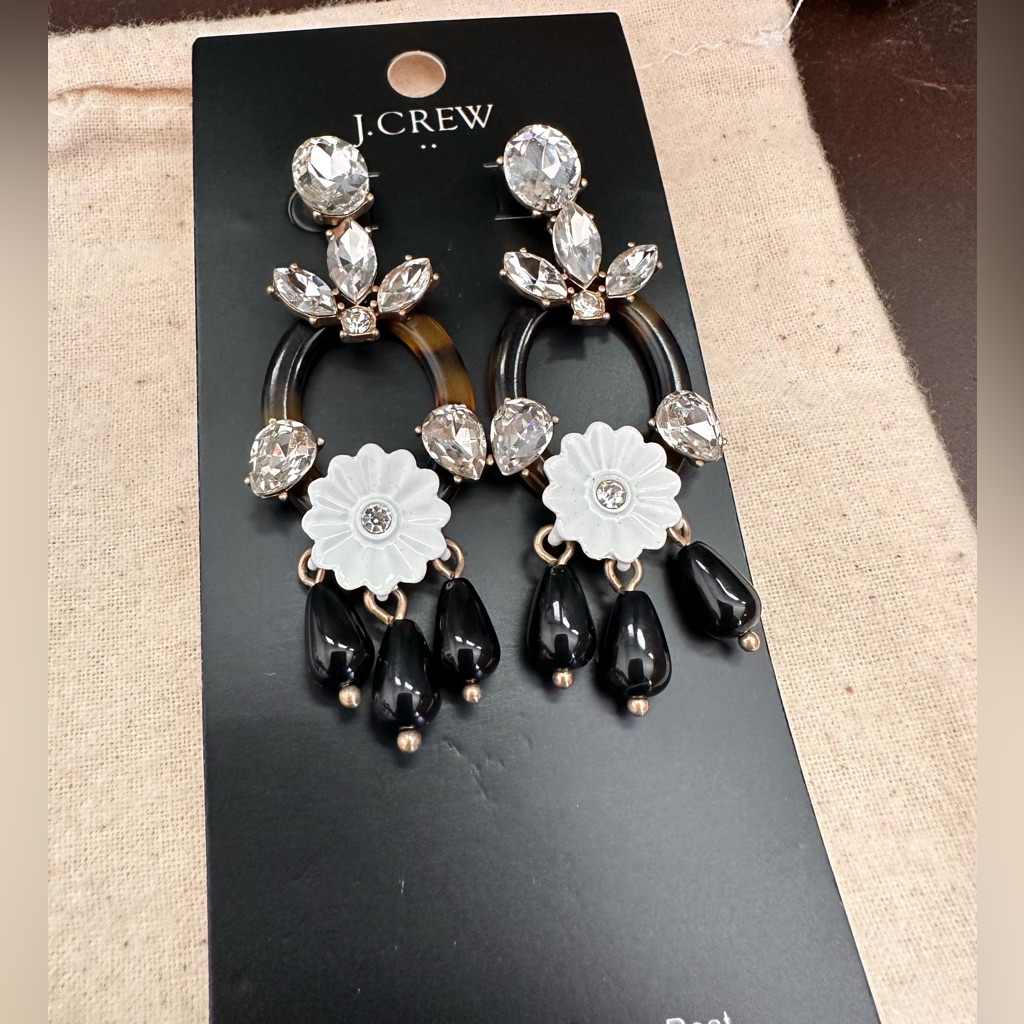 J Crew Tortoise Earrings New With Tags 24$